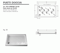 PIATTO DOCCIA H10 100X70